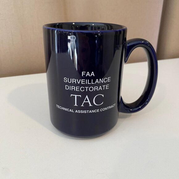 TAC TEAM Blue Coffee Mug 4.5” FAA Surveillance National Security Contract - Picture 4 of 5